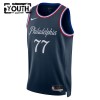 Dres Philadelphia 76ers VJ Edgecombe Nike 2025-26 City Edition Navy Swingman - Dječji